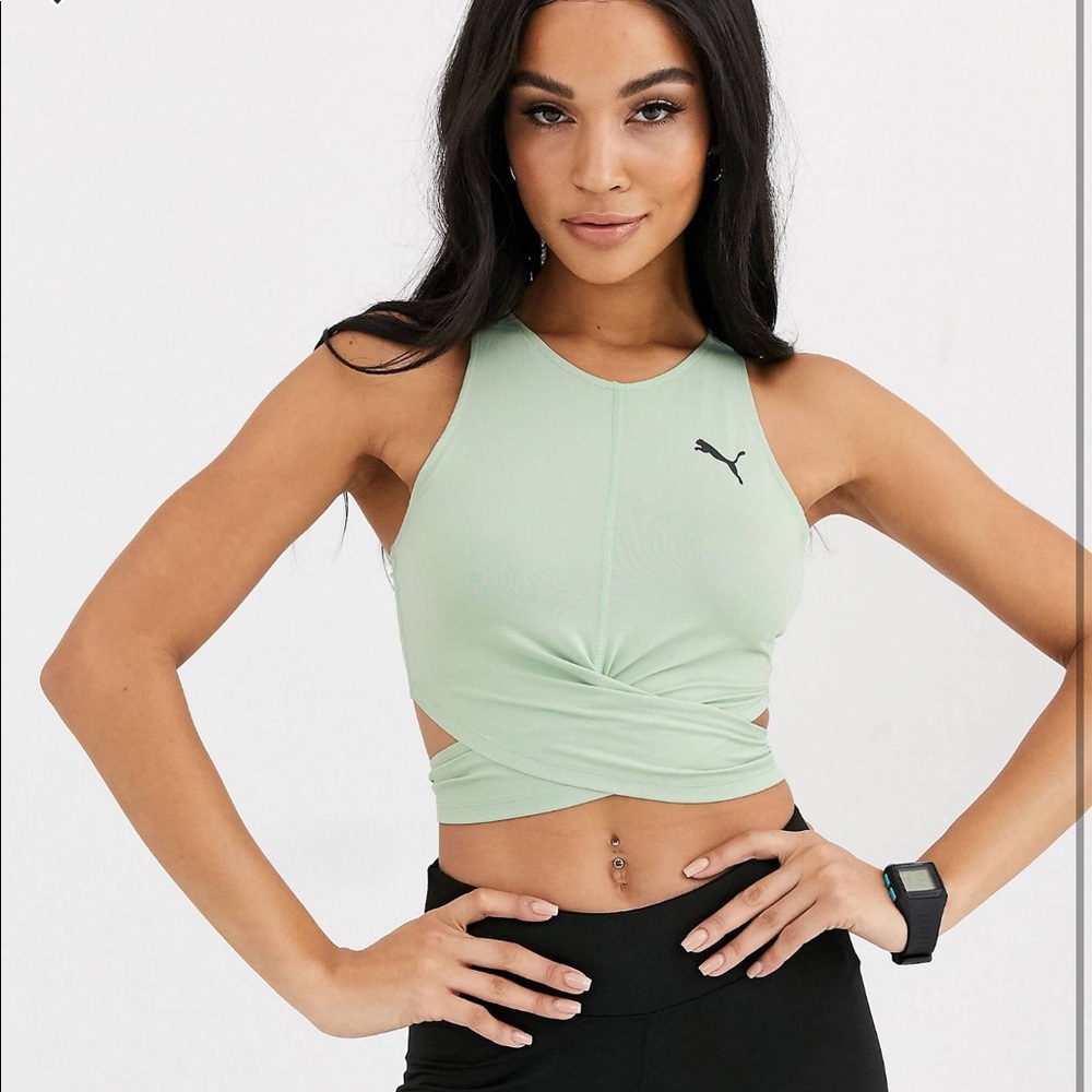 Puma Knot Front Sleeveless Crop Top